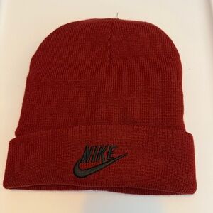 Nike Men's Dark Red Knit Beanie